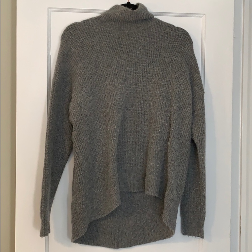 Madewell grey mock neck sweater, L
